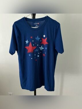 Celebrate It Men’s Patriotic Graphic T-Shirt – Large – Red, White & Blue